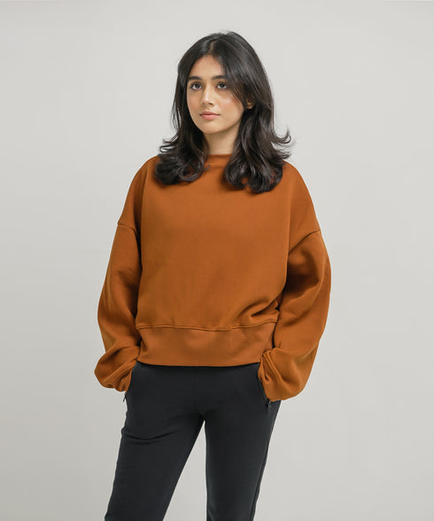 Women's Cropped Oversized Sweatshirt